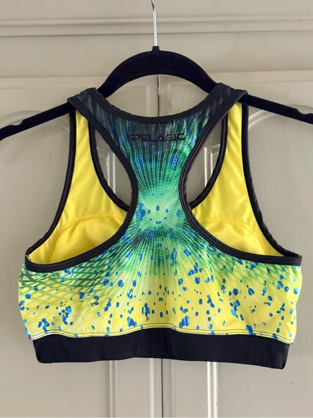 PELAGIC Gear Oceanflex Active Halter Sports Bra / Crop Top | Dorado Green | M